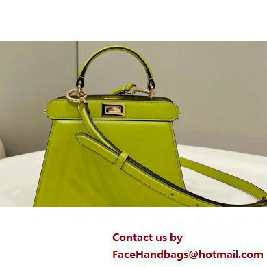 Fendi Peekaboo ISeeU Petite Bag in nappa Leather Grass Green 2024