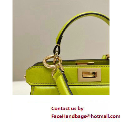 Fendi Peekaboo ISeeU Petite Bag in nappa Leather Grass Green 2024