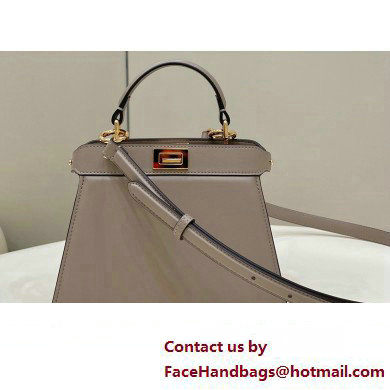 Fendi Peekaboo ISeeU Petite Bag in nappa Leather Gray 2024