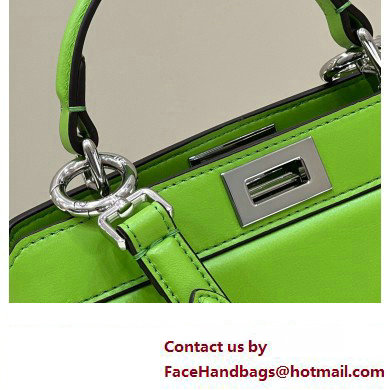 Fendi Peekaboo ISeeU Petite Bag in nappa Leather Green 2024