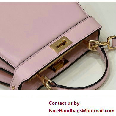 Fendi Peekaboo ISeeU Petite Bag in nappa Leather Light Pink 2024