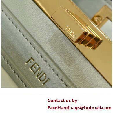 Fendi Peekaboo ISeeU Petite Bag in nappa Leather Pale Green 2024