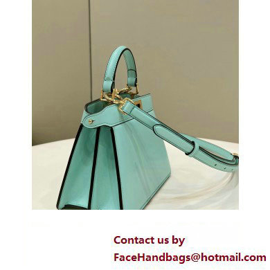 Fendi Peekaboo ISeeU Petite Bag in nappa Leather Turquoise Green 2024 - Click Image to Close