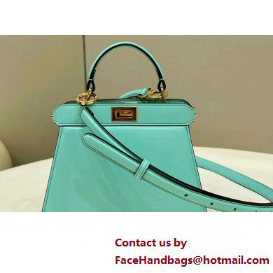 Fendi Peekaboo ISeeU Petite Bag in nappa Leather Turquoise Green 2024