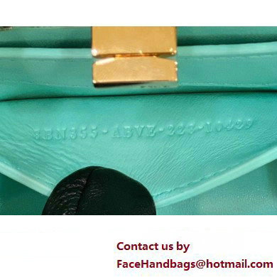 Fendi Peekaboo ISeeU Petite Bag in nappa Leather Turquoise Green 2024