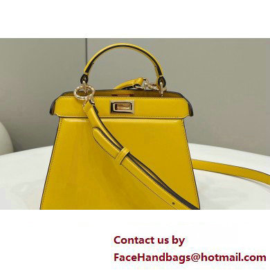 Fendi Peekaboo ISeeU Petite Bag in nappa Leather Yellow 2024 - Click Image to Close