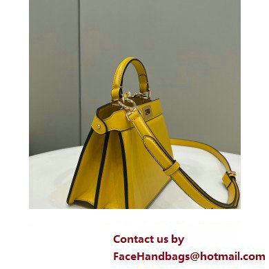 Fendi Peekaboo ISeeU Petite Bag in nappa Leather Yellow 2024