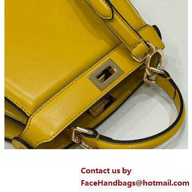 Fendi Peekaboo ISeeU Petite Bag in nappa Leather Yellow 2024