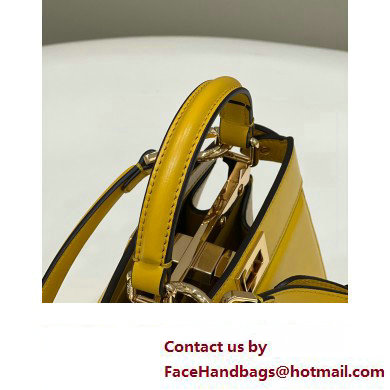 Fendi Peekaboo ISeeU Petite Bag in nappa Leather Yellow 2024