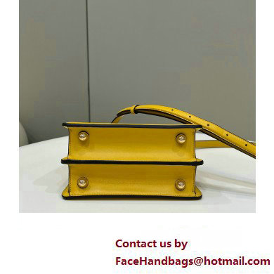 Fendi Peekaboo ISeeU Petite Bag in nappa Leather Yellow 2024