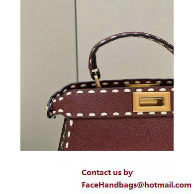 Fendi Peekaboo ISeeU Small Bag Coffee Selleria with topstitches 2024