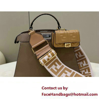 Fendi Peekaboo ISeeU Small Bag Dove Gray Selleria with topstitches 2024