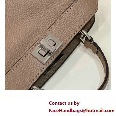 Fendi Peekaboo ISeeU Small Bag Dove Gray Selleria with topstitches 2024