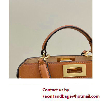 Fendi Peekaboo ISeeU Small Bag in nappa Leather Brown 2024