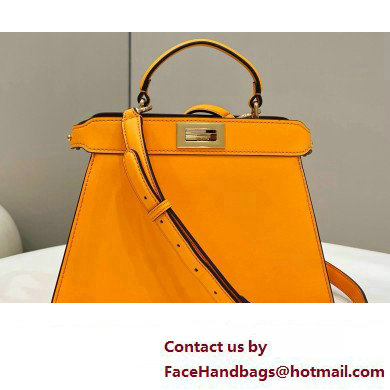 Fendi Peekaboo ISeeU Small Bag in nappa Leather Orange 2024