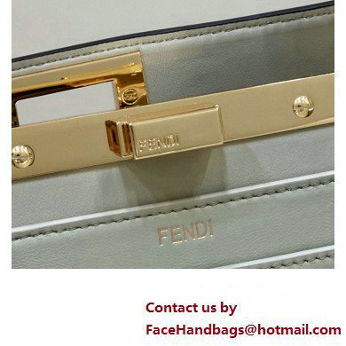 Fendi Peekaboo ISeeU Small Bag in nappa Leather Pale Green 2024