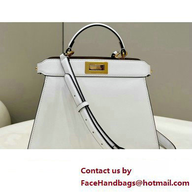 Fendi Peekaboo ISeeU Small Bag in nappa Leather White 2024