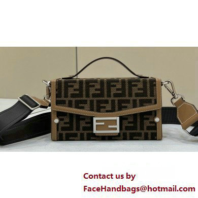 Fendi Soft Trunk Baguette Bag FF jacquard fabric Brown 2024 - Click Image to Close