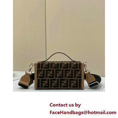 Fendi Soft Trunk Baguette Bag FF jacquard fabric Brown 2024