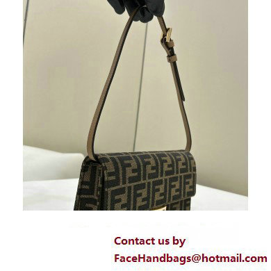 Fendi Wallet On Chain Baguette Bag in Brown FF fabric 2024