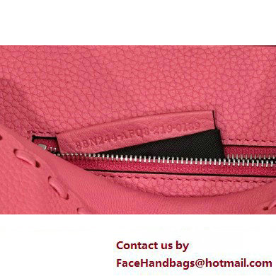 Fendi iconic Peekaboo Mini Bag Pink Selleria with 220 hand-sewn topstitches 2024