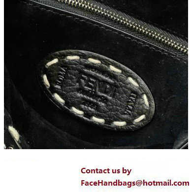 Fendi iconic Peekaboo Mini Bag black Selleria with topstitches 2024