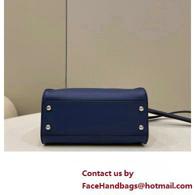 Fendi iconic Peekaboo Mini Bag blue Selleria with topstitches 2024