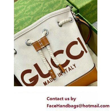 GUCCI Mini shoulder bag with Gucci print 777166 BROWN 2024