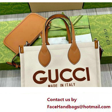 GUCCI Mini tote bag with Gucci print 772144 BROWN 2024 - Click Image to Close