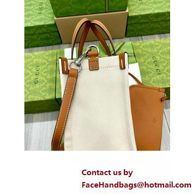 GUCCI Mini tote bag with Gucci print 772144 BROWN 2024