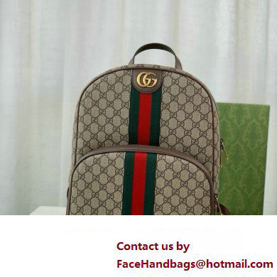 GUCCI Ophidia GG backpack IN Beige and ebony GG Supreme canvas 779901 2024 - Click Image to Close