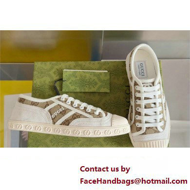 Gucci Beige and ebony Original GG canvas SNEAKERS 759071 2024 - Click Image to Close