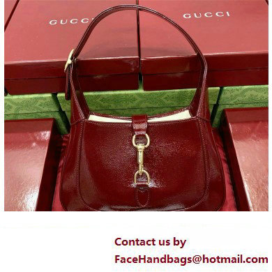 Gucci Jackie small shoulder bag 782849 IN Rosso Ancora red patent leather 2024