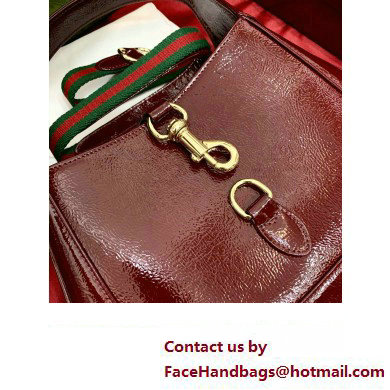 Gucci Jackie small shoulder bag 782849 IN Rosso Ancora red patent leather 2024