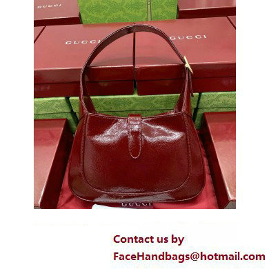 Gucci Jackie small shoulder bag 782849 IN Rosso Ancora red patent leather 2024