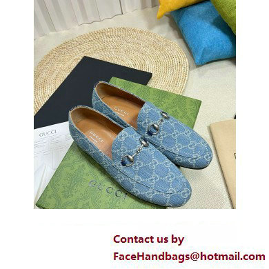 Gucci Princetown GG Monogram Denim Loafers 2024