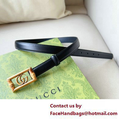 Gucci Width 2cm Belt with Double G buckle and bamboo 768464 01 2024