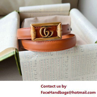 Gucci Width 2cm Belt with Double G buckle and bamboo 768464 02 2024