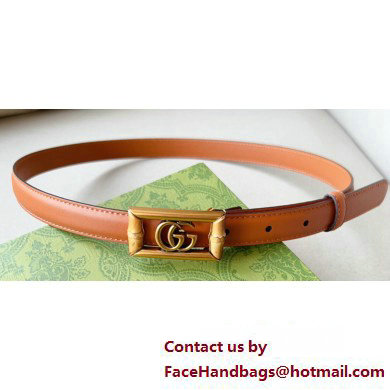 Gucci Width 2cm Belt with Double G buckle and bamboo 768464 02 2024