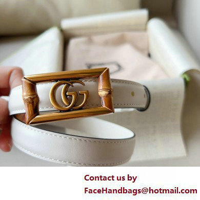 Gucci Width 2cm Belt with Double G buckle and bamboo 768464 03 2024 - Click Image to Close