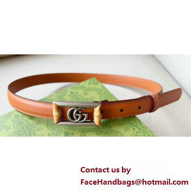 Gucci Width 2cm Belt with Double G buckle and bamboo 768464 05 2024