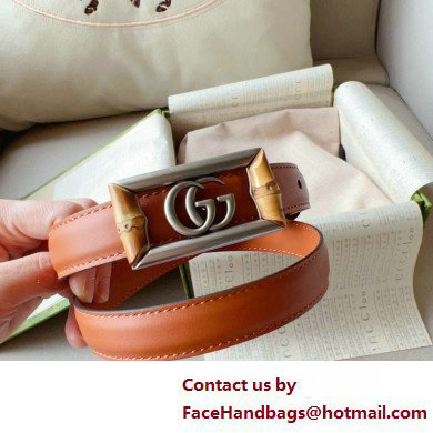 Gucci Width 2cm Belt with Double G buckle and bamboo 768464 05 2024