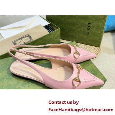 Gucci Women's Horsebit slingback ballet flat 786592 pink 2024 - Click Image to Close