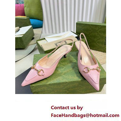 Gucci Women's Horsebit slingback pump 782407 pink 2024 - Click Image to Close