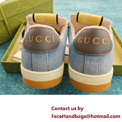 Gucci blue denim Screener sneaker SNEAKERS 771097 2024