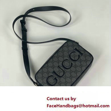 Gucci mini shoulder bag in black GG Supreme canvas 768391 2024