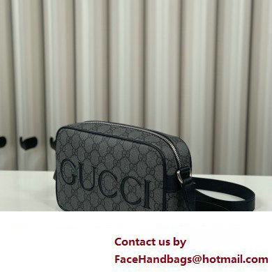 Gucci mini shoulder bag in black GG Supreme canvas 768391 2024