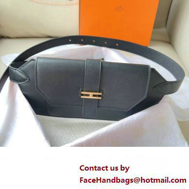 Hermes Elan Pocket 24 belt Black/Gold