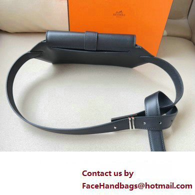 Hermes Elan Pocket 24 belt Black/Silver