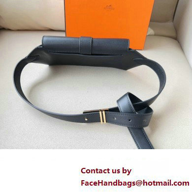 Hermes Elan Pocket 24 belt Black/Silver